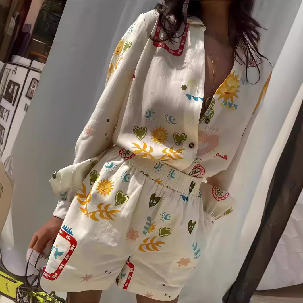 여성 캐주얼 신축성 허리밴드 2피스 세트 우아한 플로럴 - Romper Floral Print 리뷰 및 가격