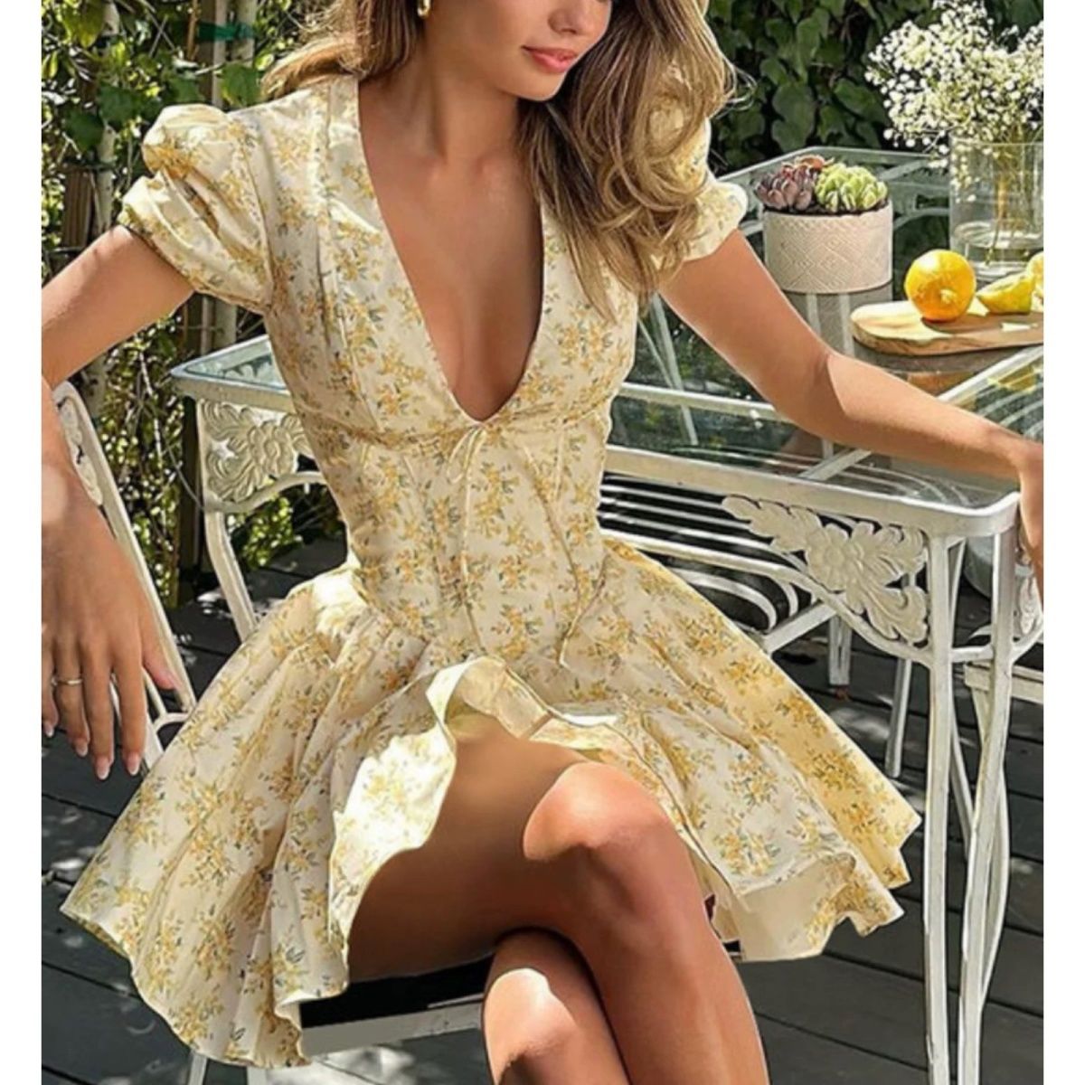 4XL 프랑스 플로럴 드레스 플러스 사이즈 허리 조절  - Romper Floral Print 리뷰 및 가격