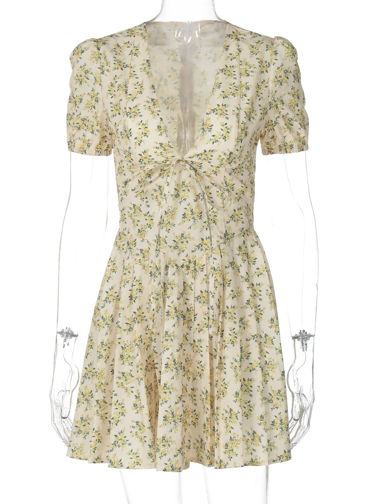 4XL 프랑스 플로럴 드레스 플러스 사이즈 허리 조절  - Romper Floral Print 리뷰 및 가격