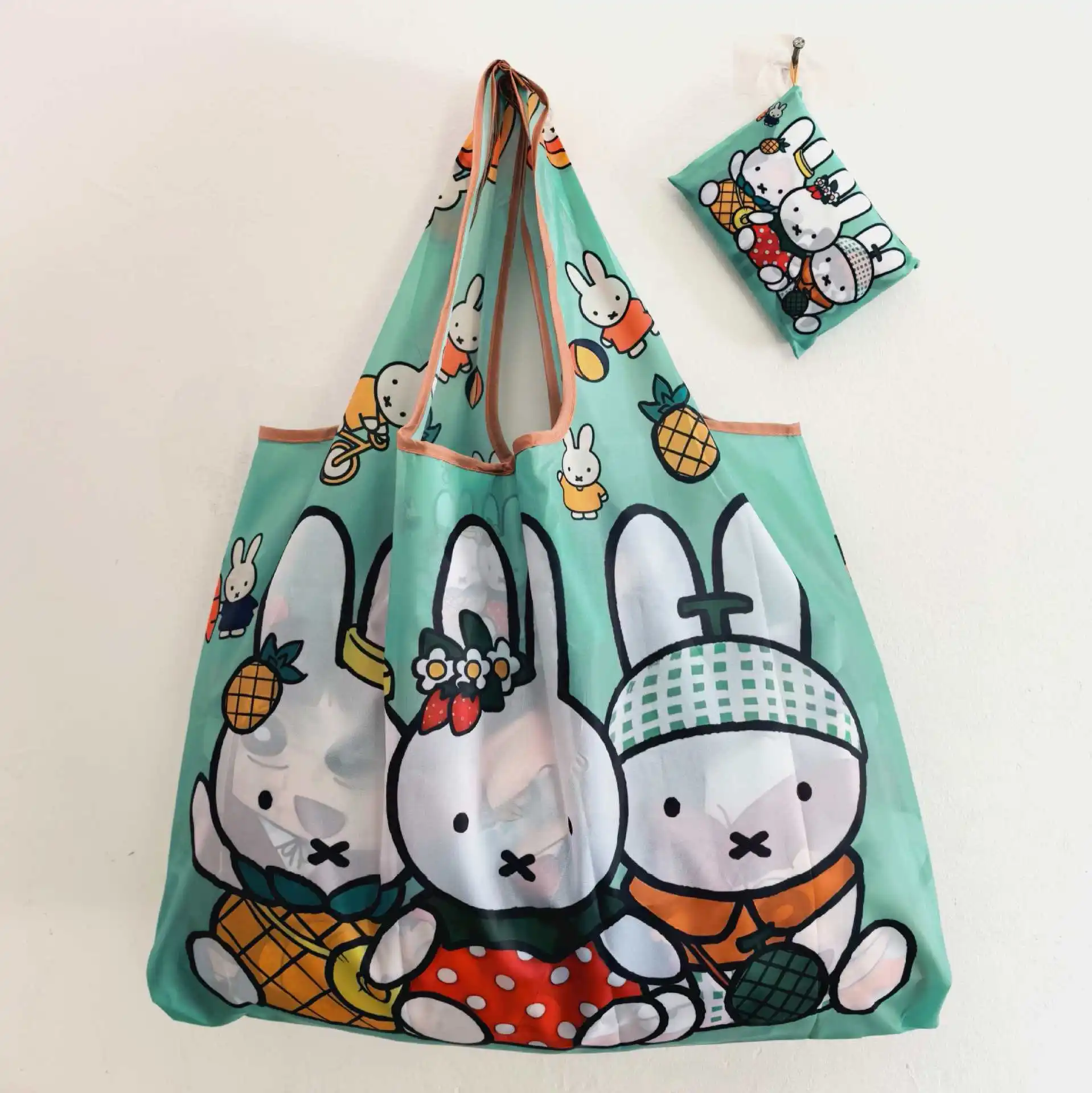 미피 토끼 친환경 접이식 쇼핑백, 대용량, 방수, 내구 - Tote Bag Beach 리뷰 및 가격